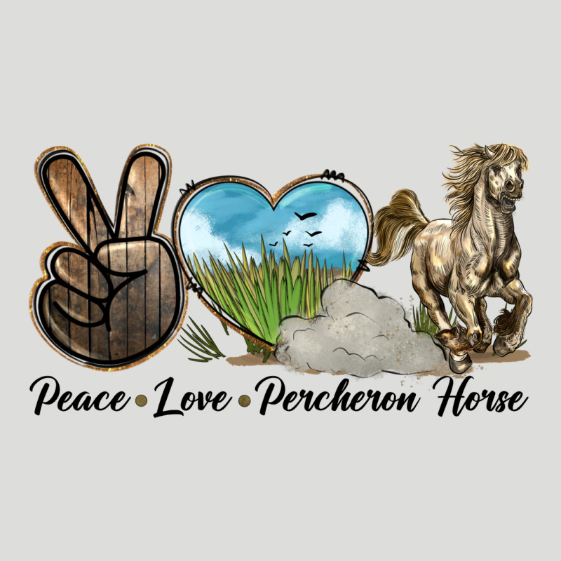 Peace Love Percheron Horse Zipper Hoodie by LillyAllenDesigns | Teevron