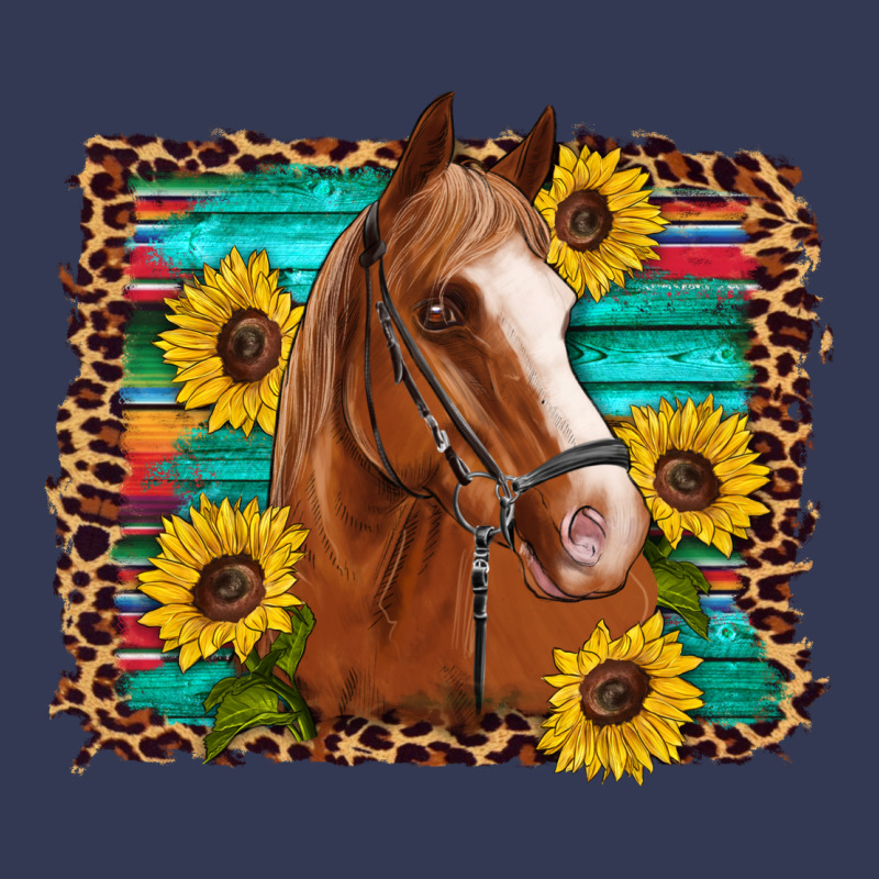 Horse Sunflowers Turquoise Wooden Serape Leopard Heavyweight Hoodie by Artiststas | Teevron