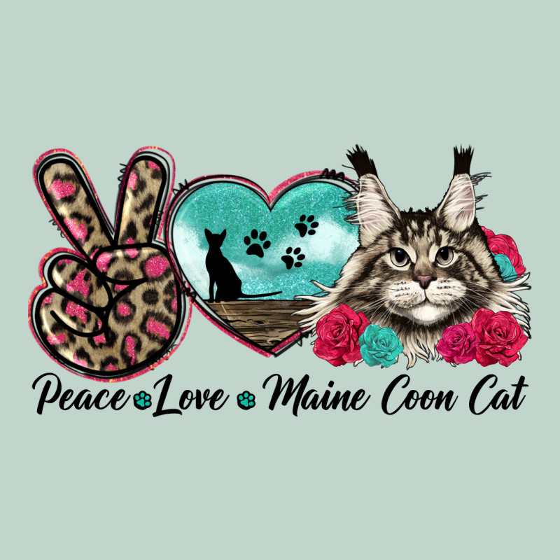 Peace Love Maine Coon Cat Zipper Hoodie by LillyAllenDesigns | Teevron