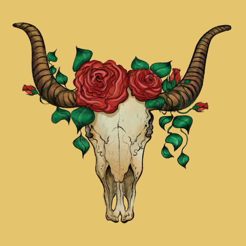 Bull Skull With Roses Premium Sweatshirt by Artiststas | Teevron
