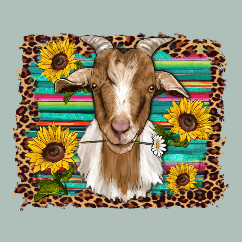 Goat Daisy Sunflowers Leopard Serape Glitter Heavyweight Hoodie by Artiststas | Teevron