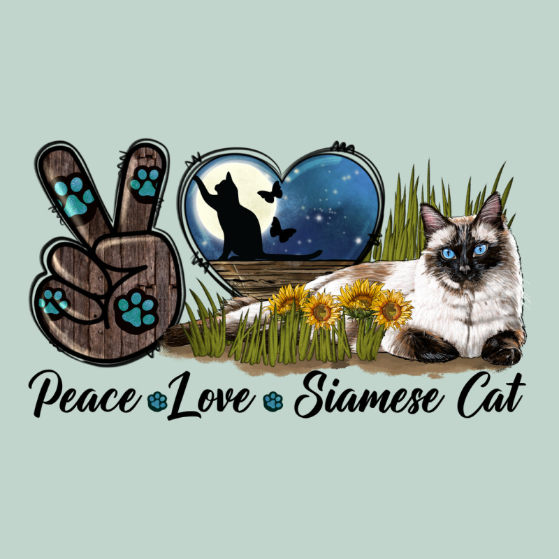 Peace Love Siamese Cat Zipper Hoodie by LillyAllenDesigns | Teevron