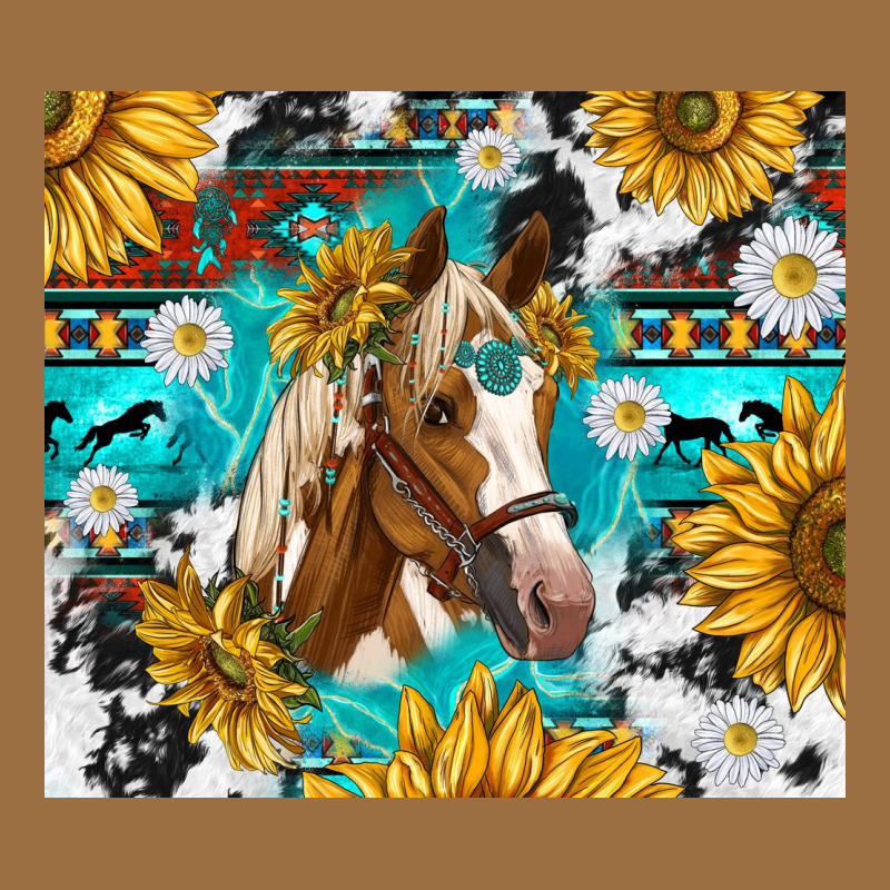 Cowhide Aztec Horse Vintage Tee by TumblerDesignByShophia | Teevron