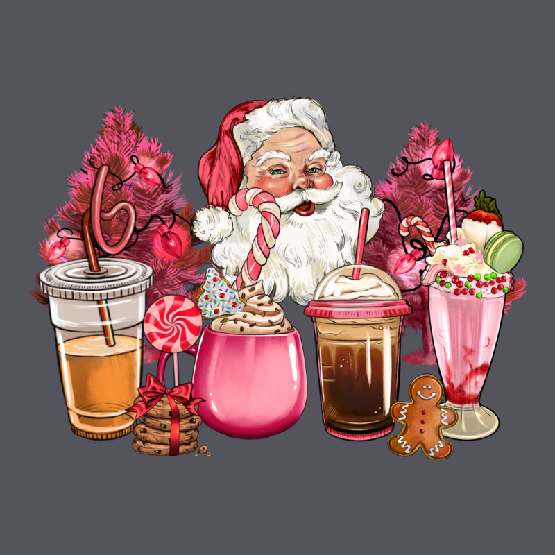 Pink Christmas Pink Tree Santa Coffe Cups Vintage Hoodie by CowGirlArtShop | Teevron