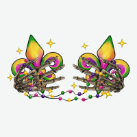 Skeleton Hands Mardi Gras Urban Heavy Tee | Teevron