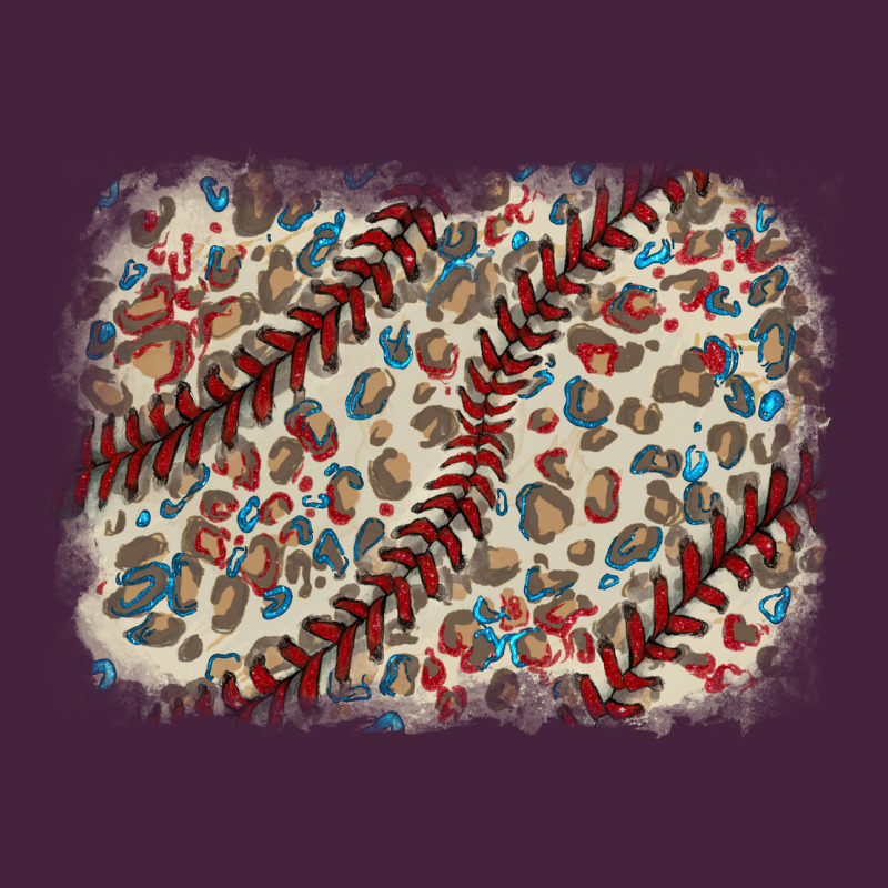 Baseball Leopard Glitter Background Long Sleeve Tee by HowdyJamesFarm | Teevron