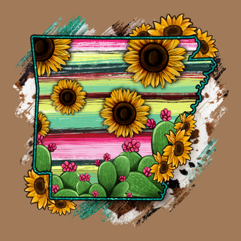 Arkansas Map Sunflower Cactus Serape Classic Tee by RanaPortraitStore | Teevron