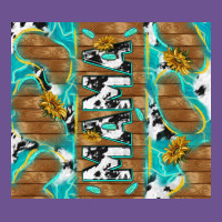 Cowhide Mama With Rustic Teal Wood Vintage Tee | Teevron