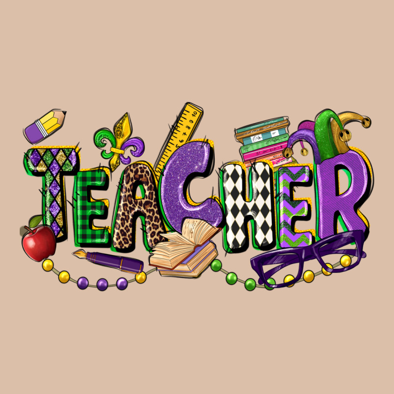 Teacher Mardi Gras Urban Heavy Tee by CowGirlArtShop | Teevron
