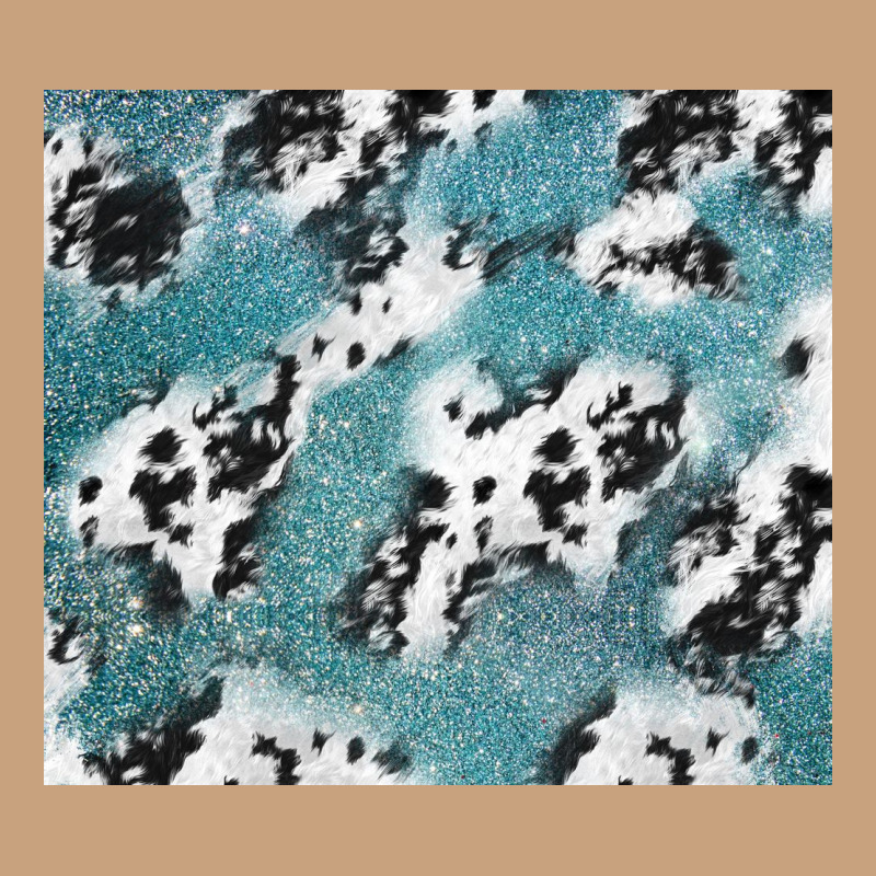 Teal Glitter And Cowhide Vintage Tee by TumblerDesignByShophia | Teevron