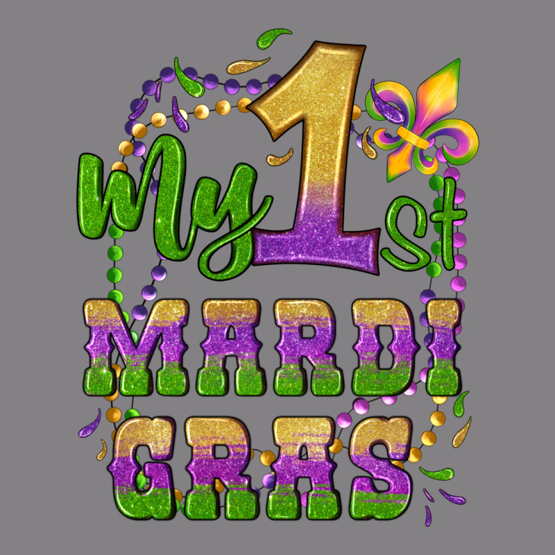 My First Mardi Gras Glitter Fleur De Lis Heavyweight Hoodie by Artiststas | Teevron