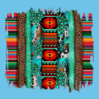 Serape Aztec Leopard And Turquoise Glitter With Gemstone Brushstroke Premium Sweatshirt | Teevron