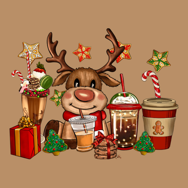 Reindeer Coffe Cups Christmas Vintage Hoodie by CowGirlArtShop | Teevron