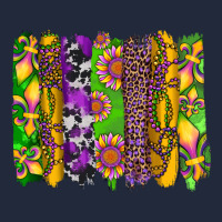 Mardi Gras Sunflower Fleur De Lis Leopard Cowhide Brushstrokes Premium Sweatshirt | Teevron