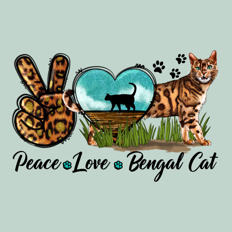 Peace Love Bengal Cat Zipper Hoodie by LillyAllenDesigns | Teevron