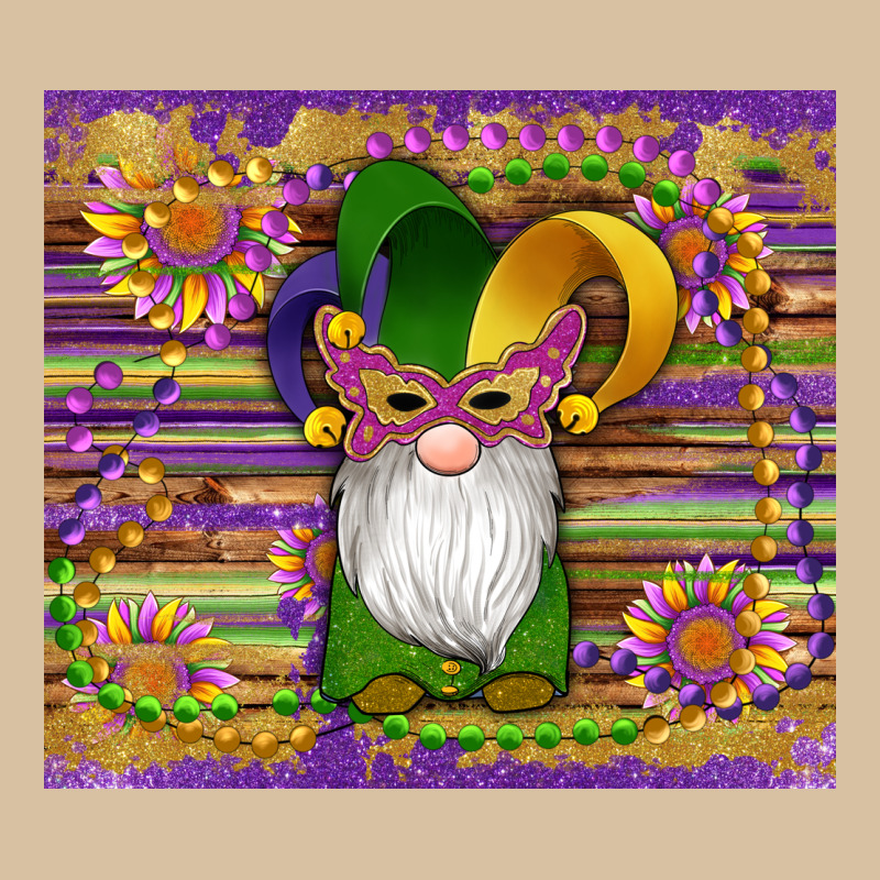 Mardi Gras Gnomes Mask Serape Sunflowers Heavyweight Hoodie by Artiststas | Teevron