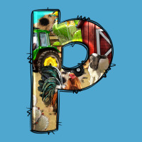 Farm Life Alphabet Lowercase Letters P Premium Hoodie | Teevron