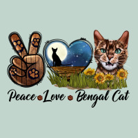 Peace Love Bengal Cat Head Zipper Hoodie | Teevron