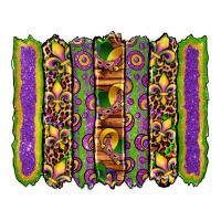 Mardi Gras Fleur De Lis Mask Leopard Glitter  Brushstrokes Heavyweight Hoodie | Teevron