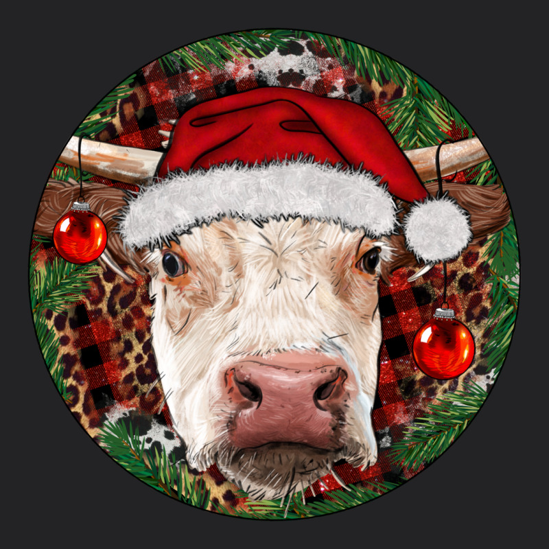 Hereford Cow Christmas Vintage Tee by RanaPortraitStore | Teevron