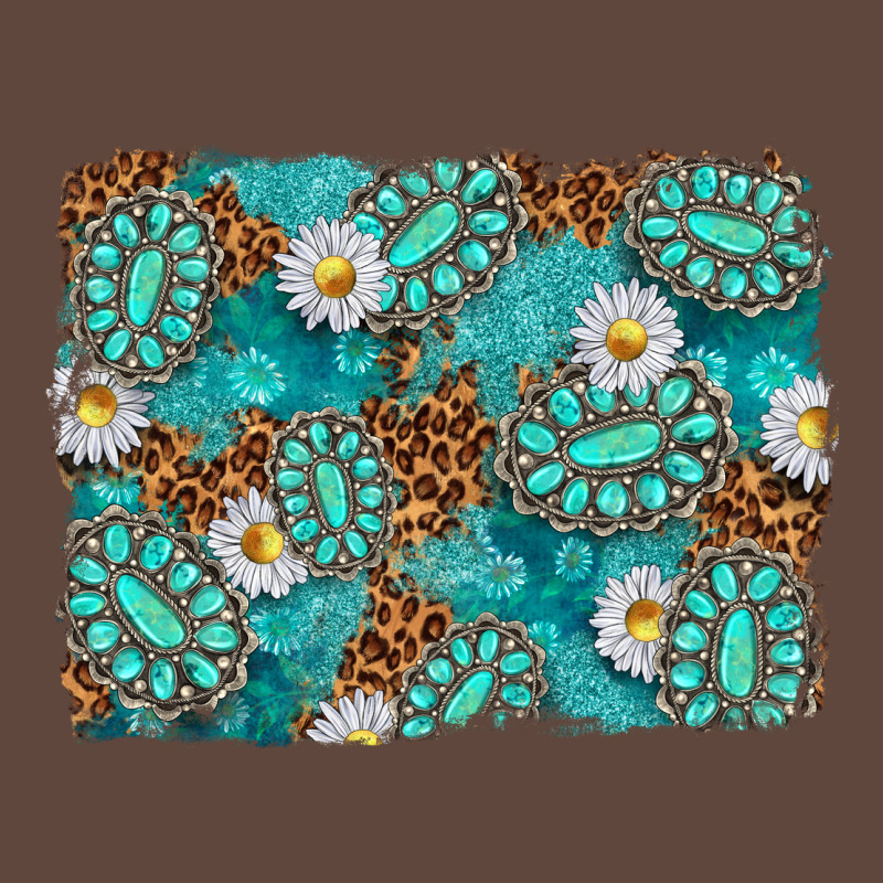 Leopard And Turquoise Gemstone Background Classic Tee by texasbilliewilder | Teevron