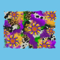 Mardi Gras Sunflower Cowhide Leopard And Glitter Background Premium Sweatshirt | Teevron