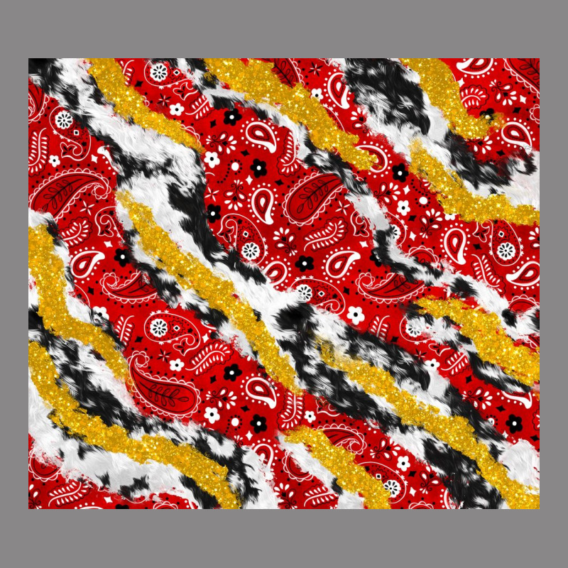 Bandana And Cowhide Pattern Vintage Tee by TumblerDesignByShophia | Teevron