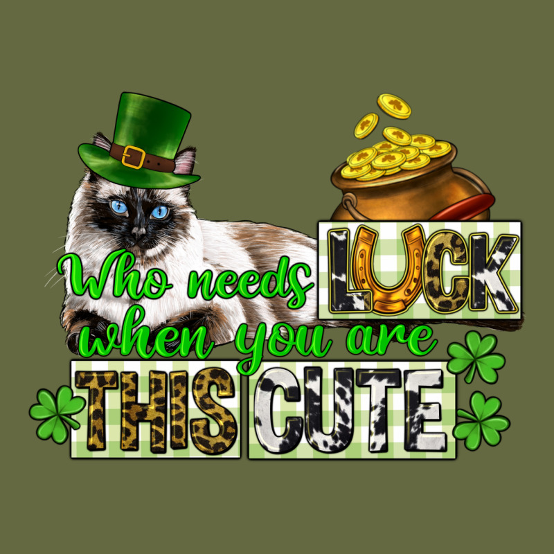 St. Patrick's Cat Who Needs Luck When You Are This Long Sleeve Tee by CowGirlArtShop | Teevron