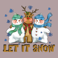 Let It Snow Reindeer Snowman Vintage Hoodie | Teevron