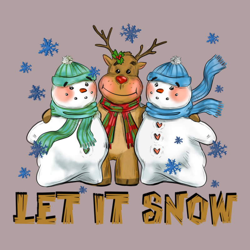 Let It Snow Reindeer Snowman Vintage Hoodie by CowGirlArtShop | Teevron