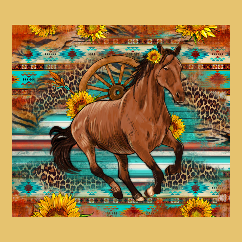 Galloping Horse Aztec Sunflower Premium Sweatshirt by Artiststas | Teevron
