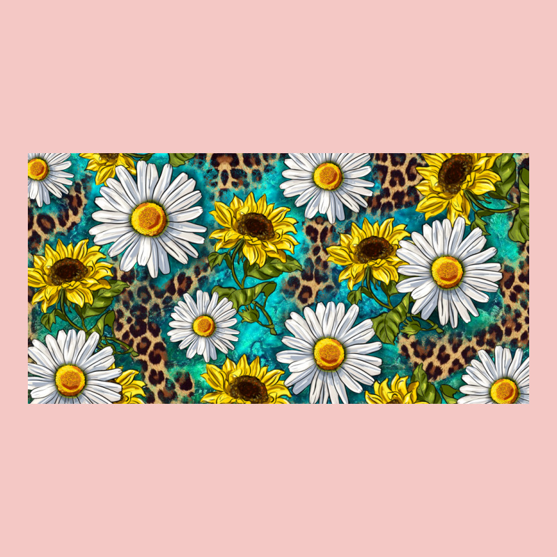 Sunflower And Daisy With Leopard Urban Heavy Tee by RanaPortraitStore | Teevron