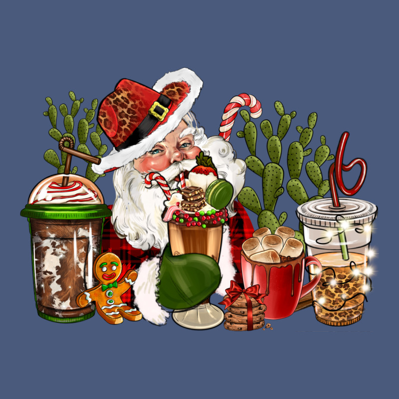 Western Santa Cowboy Coffe Cups Christmas Vintage Hoodie by CowGirlArtShop | Teevron