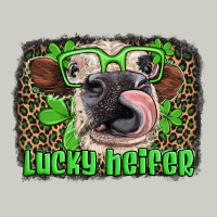 Lucky Heifer With Glasses St Patricks Heavyweight Hoodie | Teevron