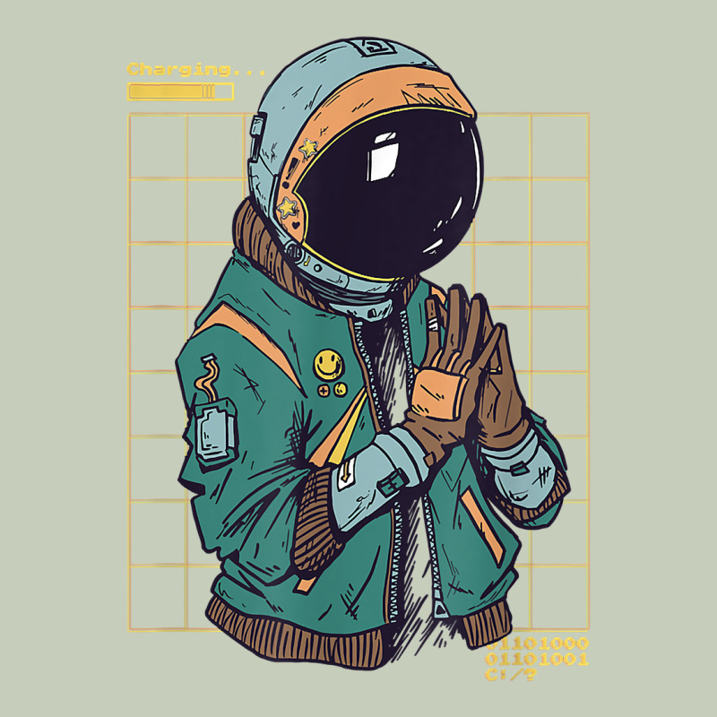 Astronaut Space Travel Retro Aesthetic Streetwear T Shirt Long Sleeve Tee by minhPixels | Teevron