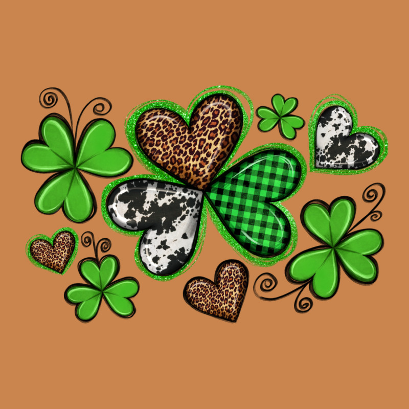 Western St Patricks Day Shamrocks And Hearts Heavyweight Hoodie by Artiststas | Teevron