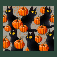 Black Cat With Pumpkins Tumbler Zipper Hoodie | Teevron