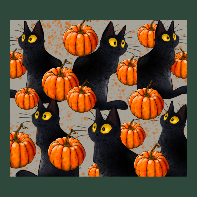 Black Cat With Pumpkins Tumbler Zipper Hoodie by LillyAllenDesigns | Teevron