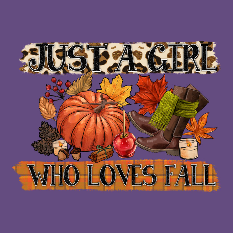 Just A Girl Who Loves Fall Vintage Hoodie by CowGirlArtShop | Teevron