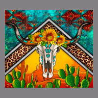 Western Sunflowers Longhorn Bull Skull Heavyweight Hoodie | Teevron