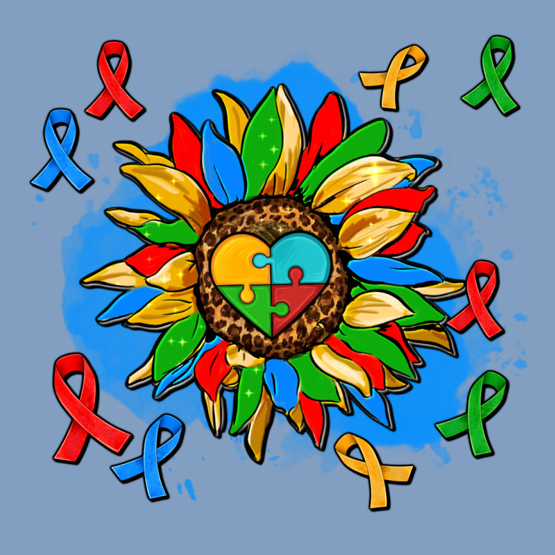 Autism Sunflower Ribbon Urban Hoodie by AdoDesignShop | Teevron
