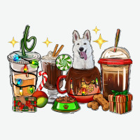 Christmas Coffee Cups With White Shepherd Urban Heavy Tee | Teevron