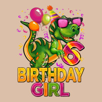 6th Birthday Girl T Rex Pink Urban Heavy Tee | Teevron