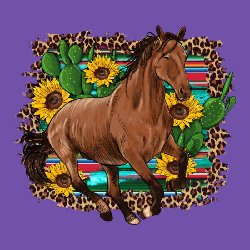 Western Horse Cactus Sunflowers Serape Leopard  Turquoise Wooden Premium Sweatshirt by Artiststas | Teevron