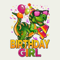 4th Birthday Girl T Rex Pink Urban Heavy Tee | Teevron