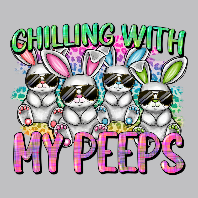 Chilling With My Peeps Easter Bunnies Long Sleeve Tee by CowGirlArtShop | Teevron