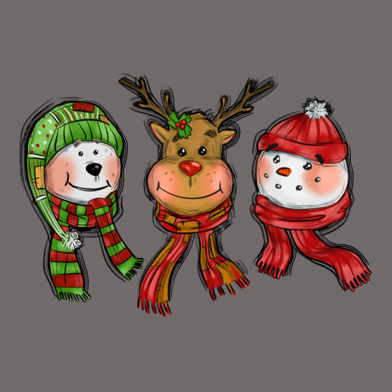 Christmas Reindeer Polar Bear Snowman Urban Heavy Tee by CowGirlArtShop | Teevron