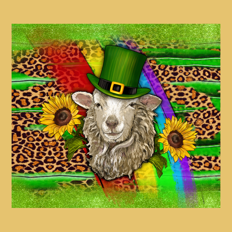 St Patricks Sheep Sunflowers Rainbow Serape Leopard Glitter Premium Sweatshirt by Artiststas | Teevron