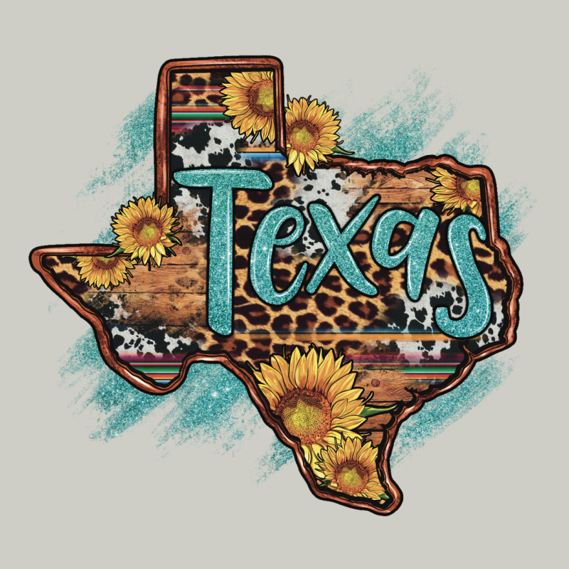 Leopard Cowhide Sunflower Texas Map Heavyweight Hoodie by Artiststas | Teevron