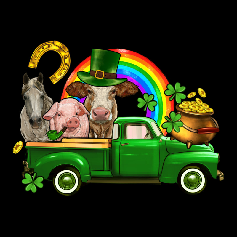 St. Patrick's Day Farm Animals Long Sleeve Tee by CowGirlArtShop | Teevron
